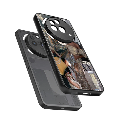 Glam Chic sleek nothing phone 3a pro cover with tempered glass back and TPU edges