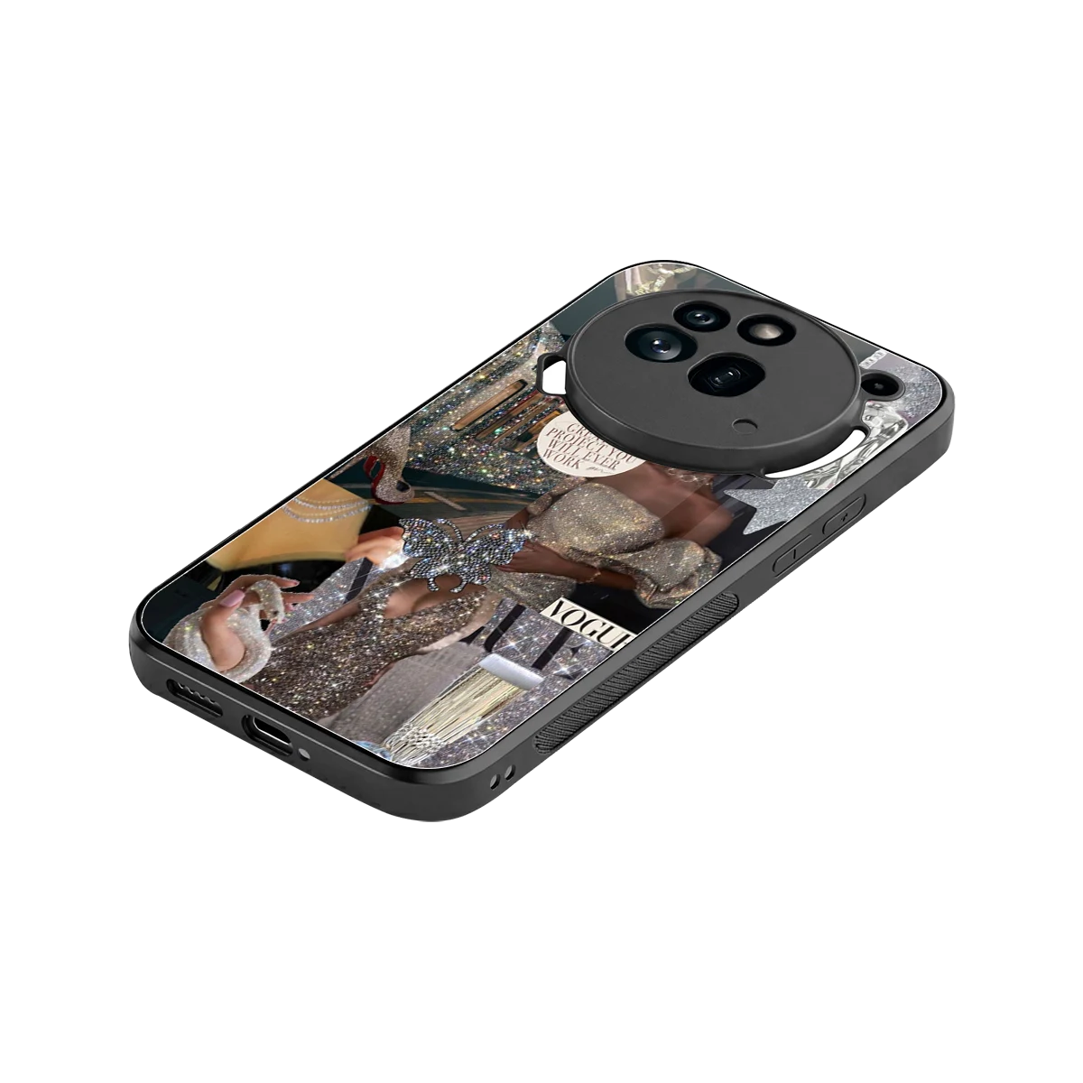 Glam Chic stylish phone case for nothing phone 3a pro | glossy glass and slim fit