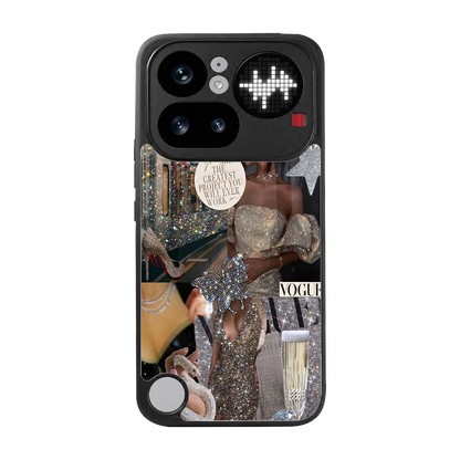 Glam Chic back phone cover | glass case for nothing phone 4a pro