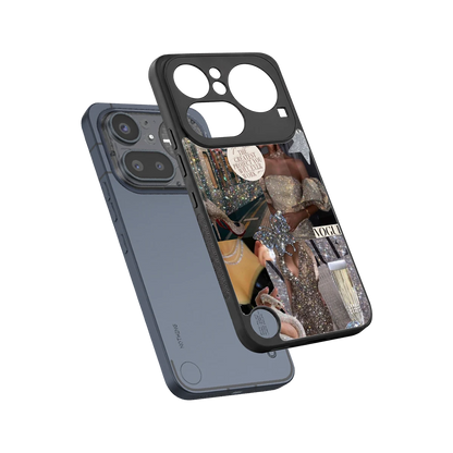 Glam Chic sleek nothing phone 4a pro cover with tempered glass back and TPU edges