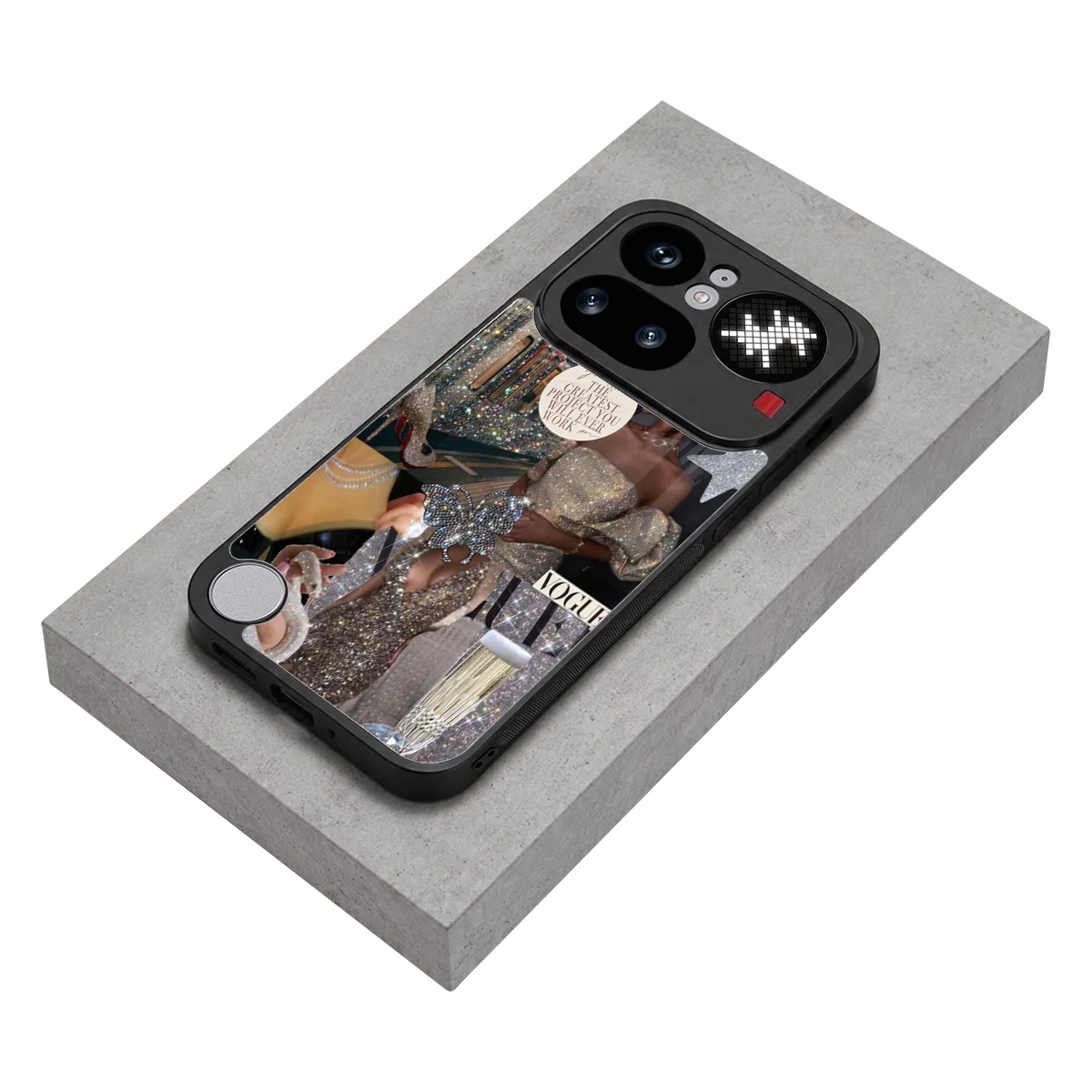 Glam Chic stylish phone case for nothing phone 4a pro | glossy glass and slim fit