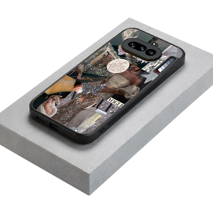 Glam Chic stylish phone case for nothing phone 4a | glossy glass and slim fit