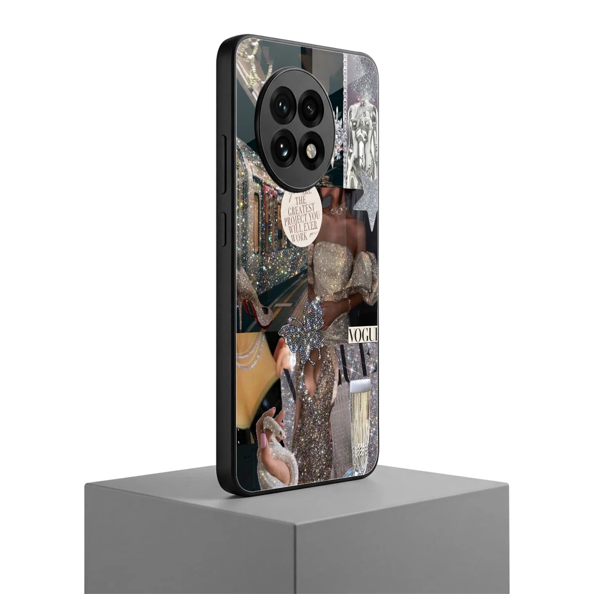 Glam Chic oneplus 13r mobile cover | shockproof glass phone case