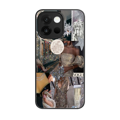 Glam Chic back phone cover | glass case for oneplus 13s