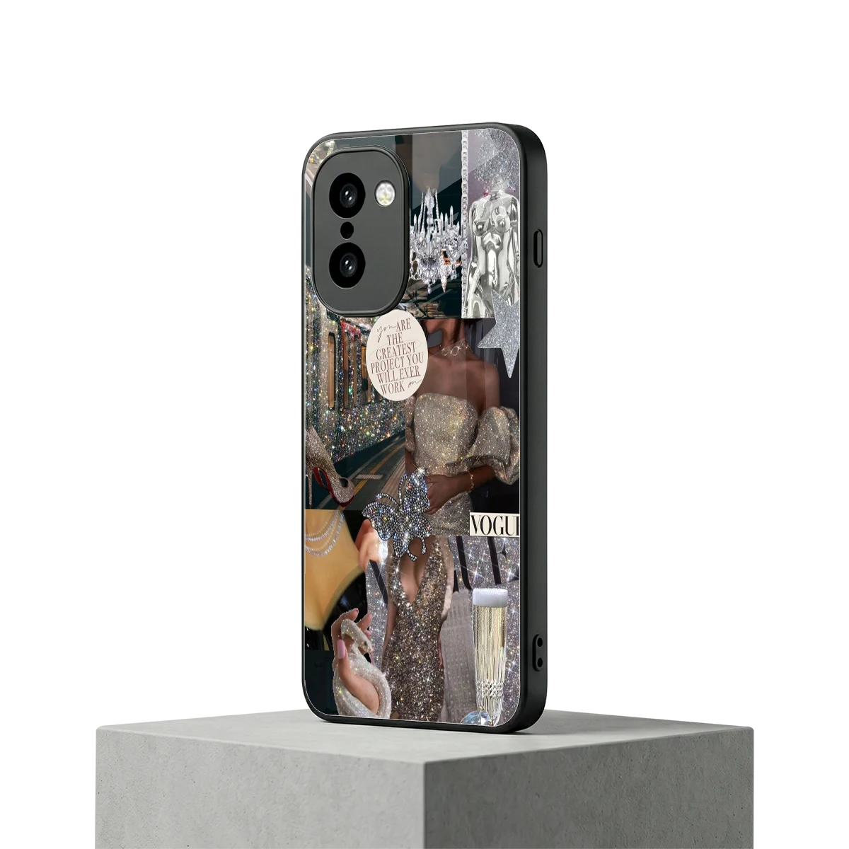 Glam Chic oneplus 15r mobile cover | shockproof glass phone case