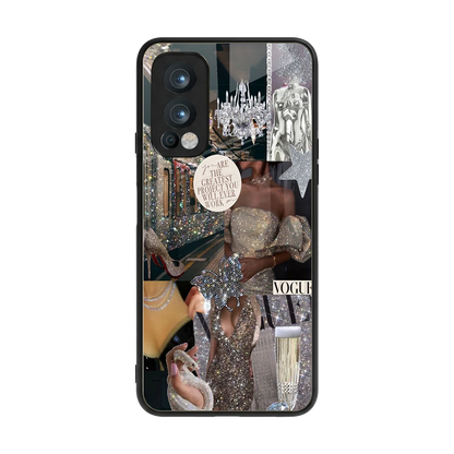 Glam Chic back phone cover | glass case for oneplus nord 2