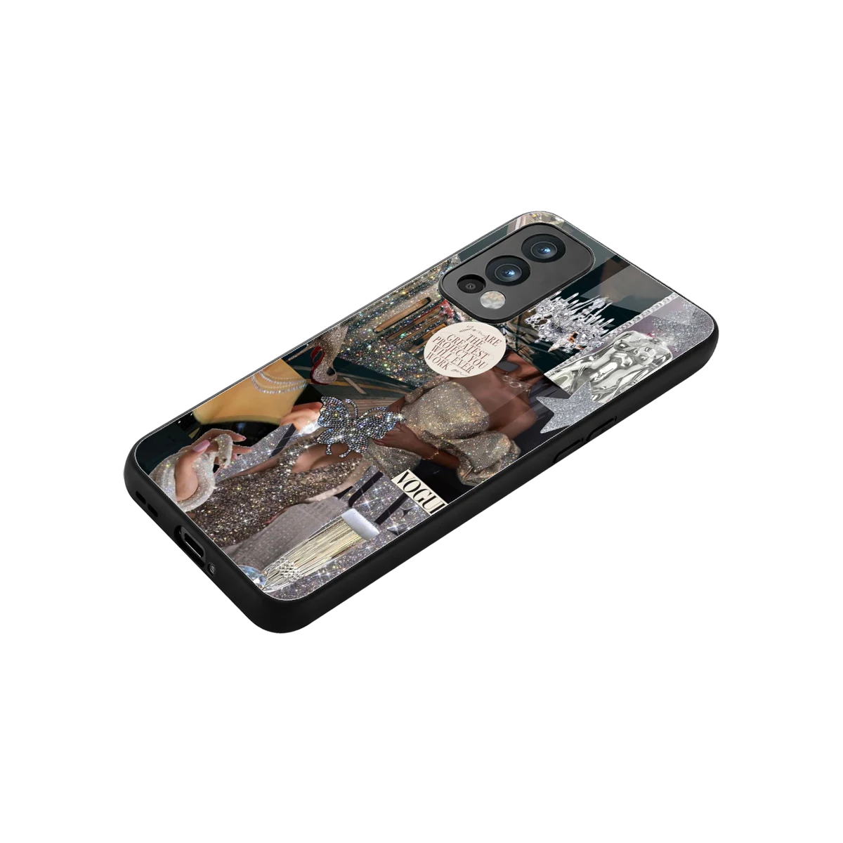 Glam Chic stylish phone case for oneplus nord 2 | glossy glass and slim fit