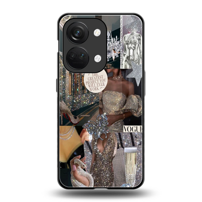 Glam Chic back phone cover | glass case for oneplus nord 3