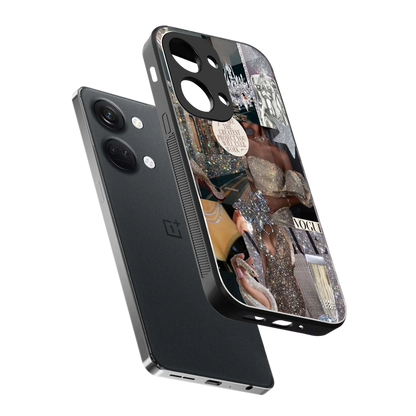 Glam Chic sleek oneplus nord 3 cover with tempered glass back and TPU edges