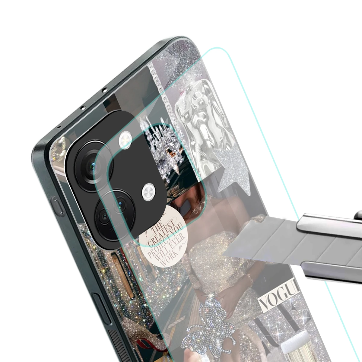 Glam Chic stylish phone case for oneplus nord 3 | glossy glass and slim fit