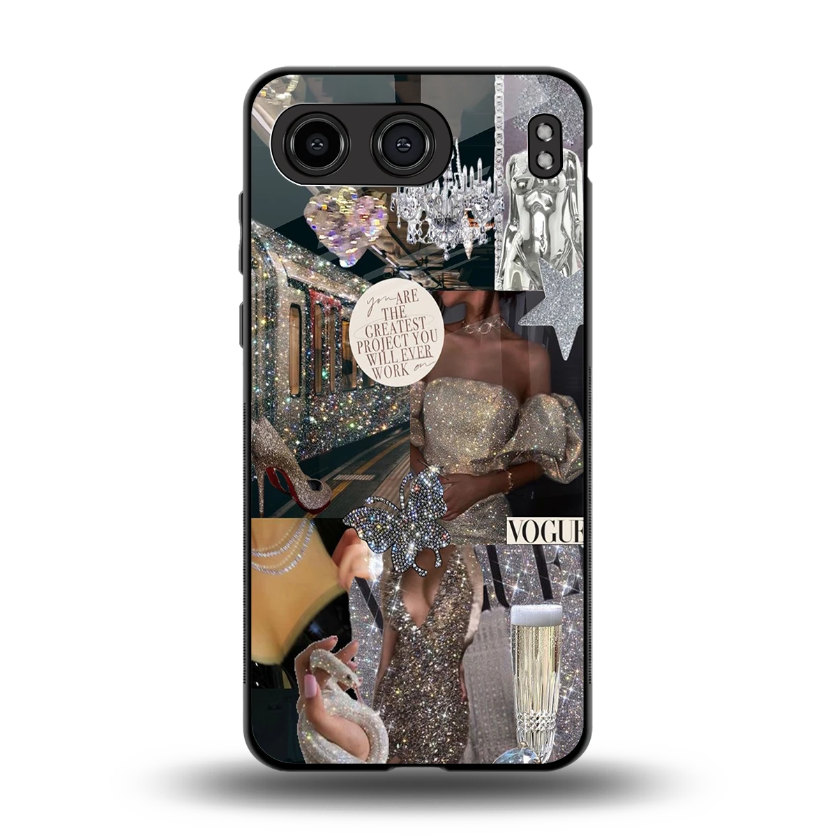 Glam Chic back phone cover | glass case for oneplus nord 4