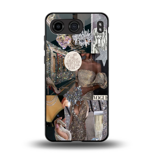 Glam Chic back phone cover | glass case for oneplus nord 4