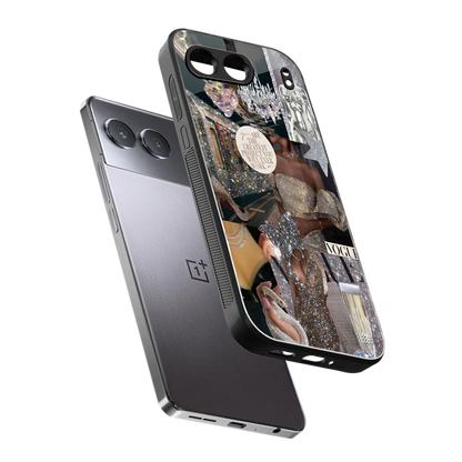 Glam Chic sleek oneplus nord 4 cover with tempered glass back and TPU edges