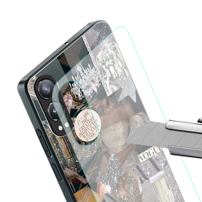 Glam Chic stylish phone case for oneplus nord ce 4 lite | glossy glass and slim fit