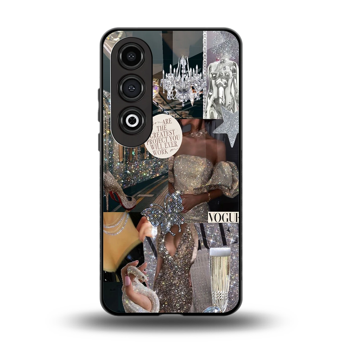 Glam Chic back phone cover | glass case for oneplus nord ce 4