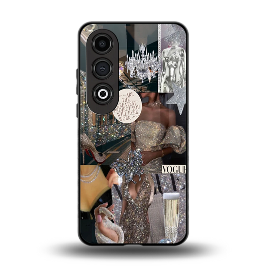 Glam Chic back phone cover | glass case for oneplus nord ce 4