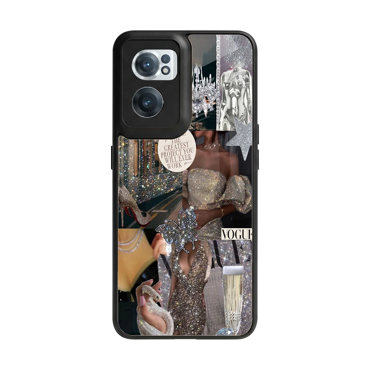 Glam Chic back phone cover | glass case for oneplus nord ce 2