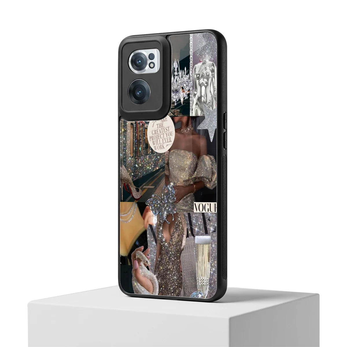 Glam Chic oneplus nord ce 2 mobile cover | shockproof glass phone case