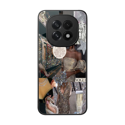 Glam Chic back phone cover | glass case for oppo f29 5g
