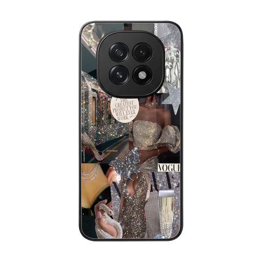 Glam Chic back phone cover | glass case for oppo f29 5g