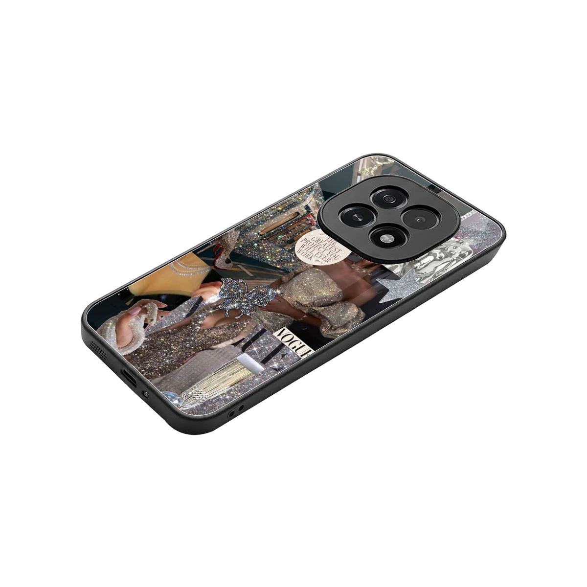 Glam Chic stylish phone case for oppo f29 5g | glossy glass and slim fit