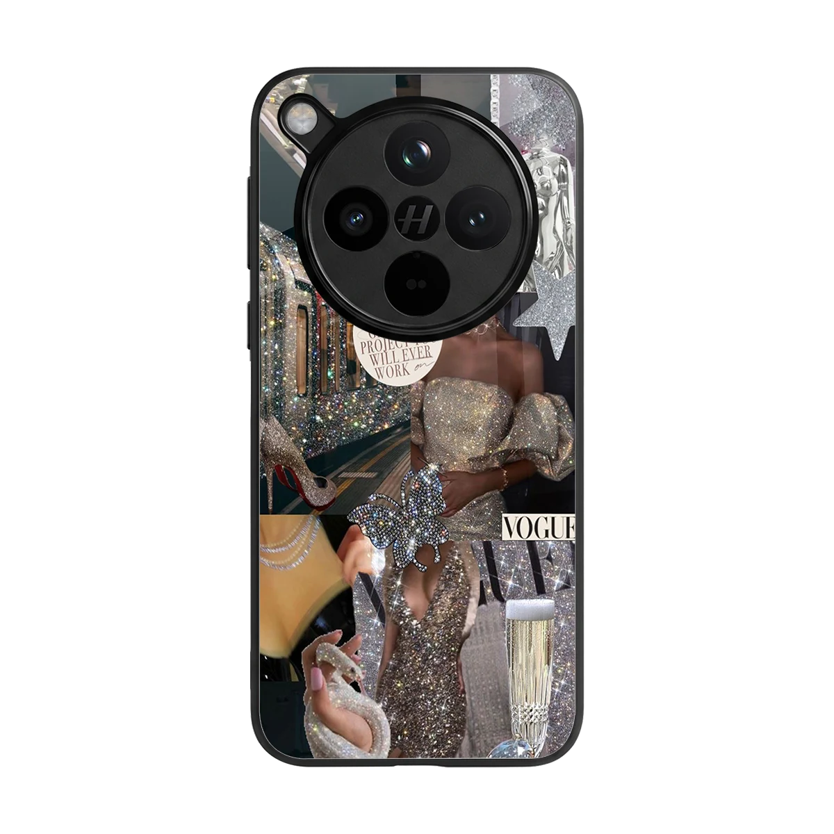 Glam Chic back phone cover | glass case for oppo find x8