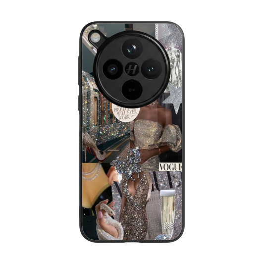 Glam Chic back phone cover | glass case for oppo find x8