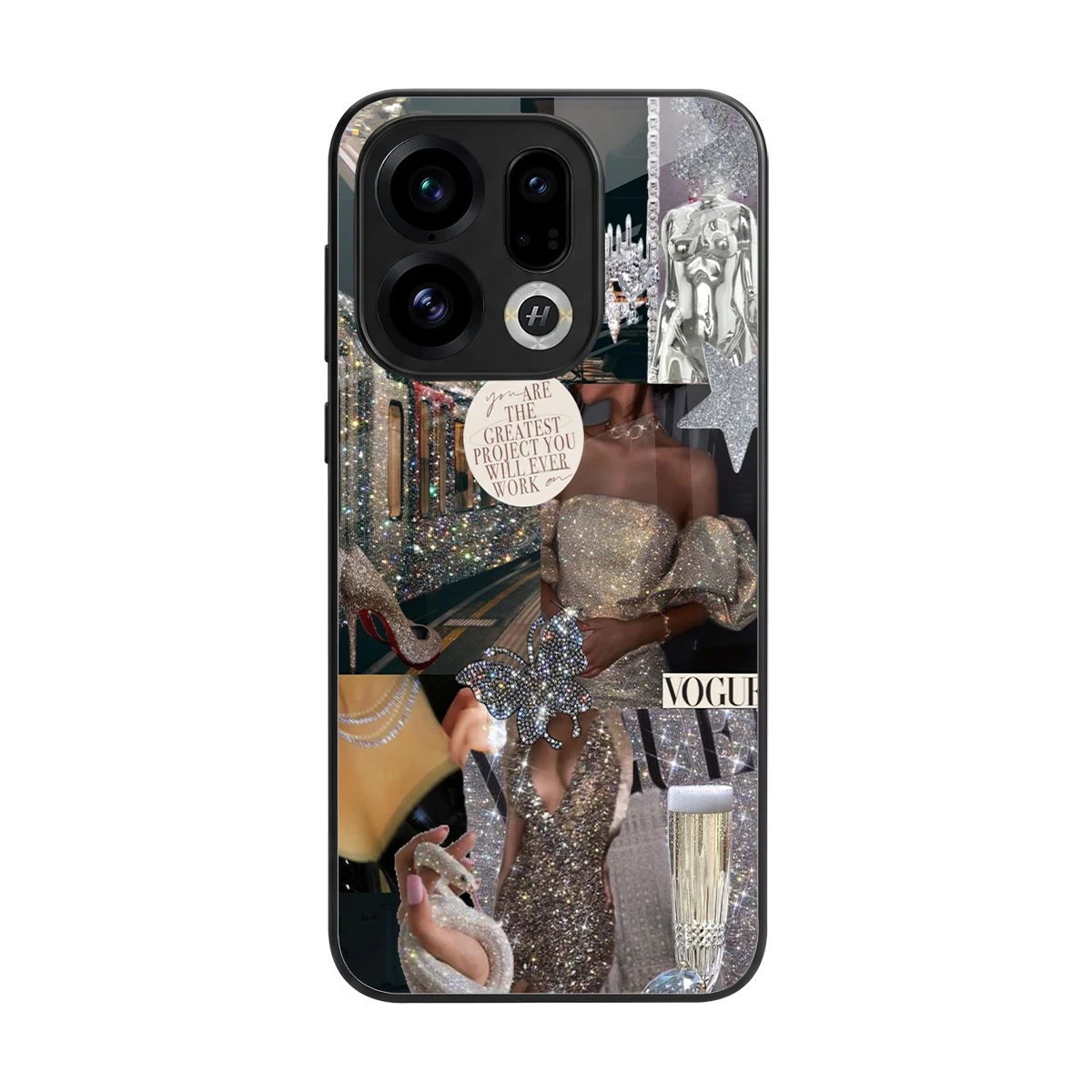 Glam Chic back phone cover | glass case for oppo find x9