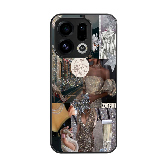 Glam Chic back phone cover | glass case for oppo find x9