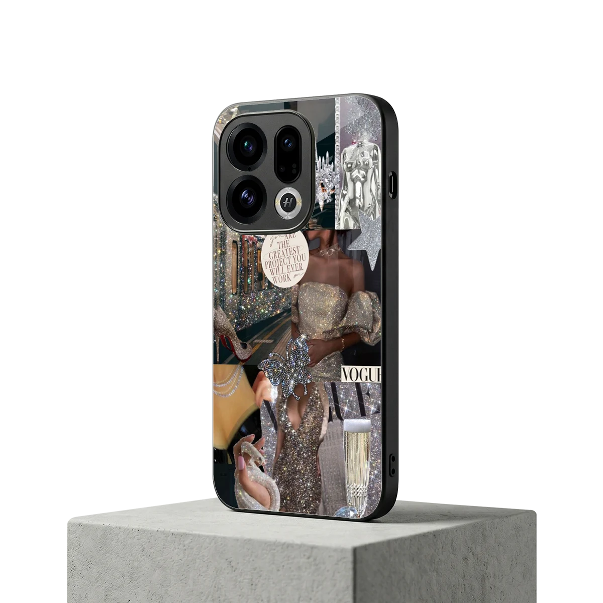 Glam Chic oppo find x9 mobile cover | shockproof glass phone case