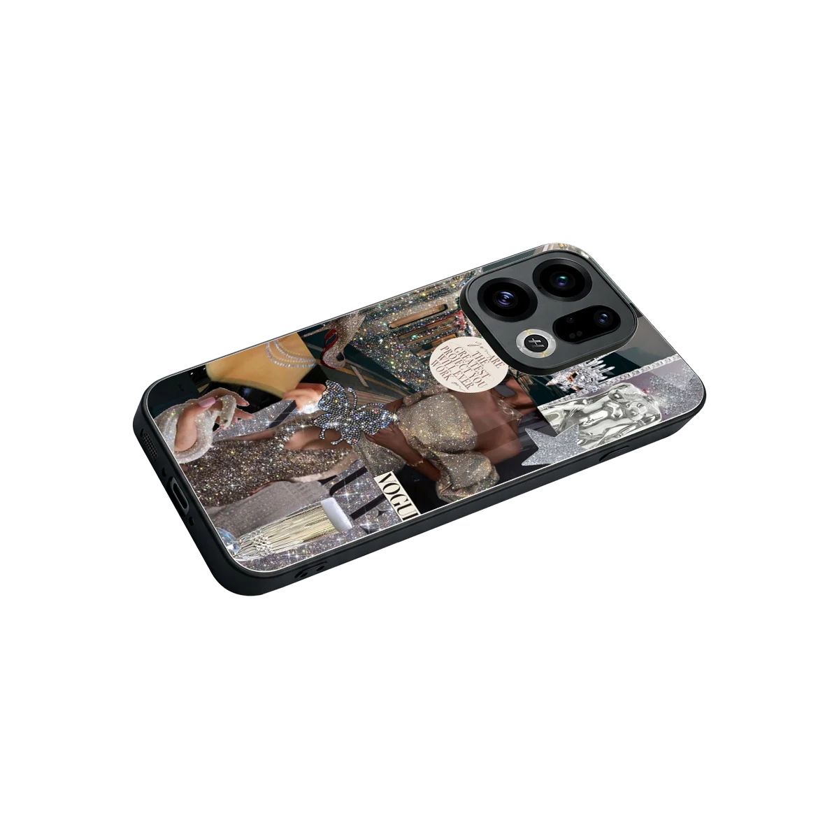 Glam Chic stylish phone case for oppo find x9 | glossy glass and slim fit