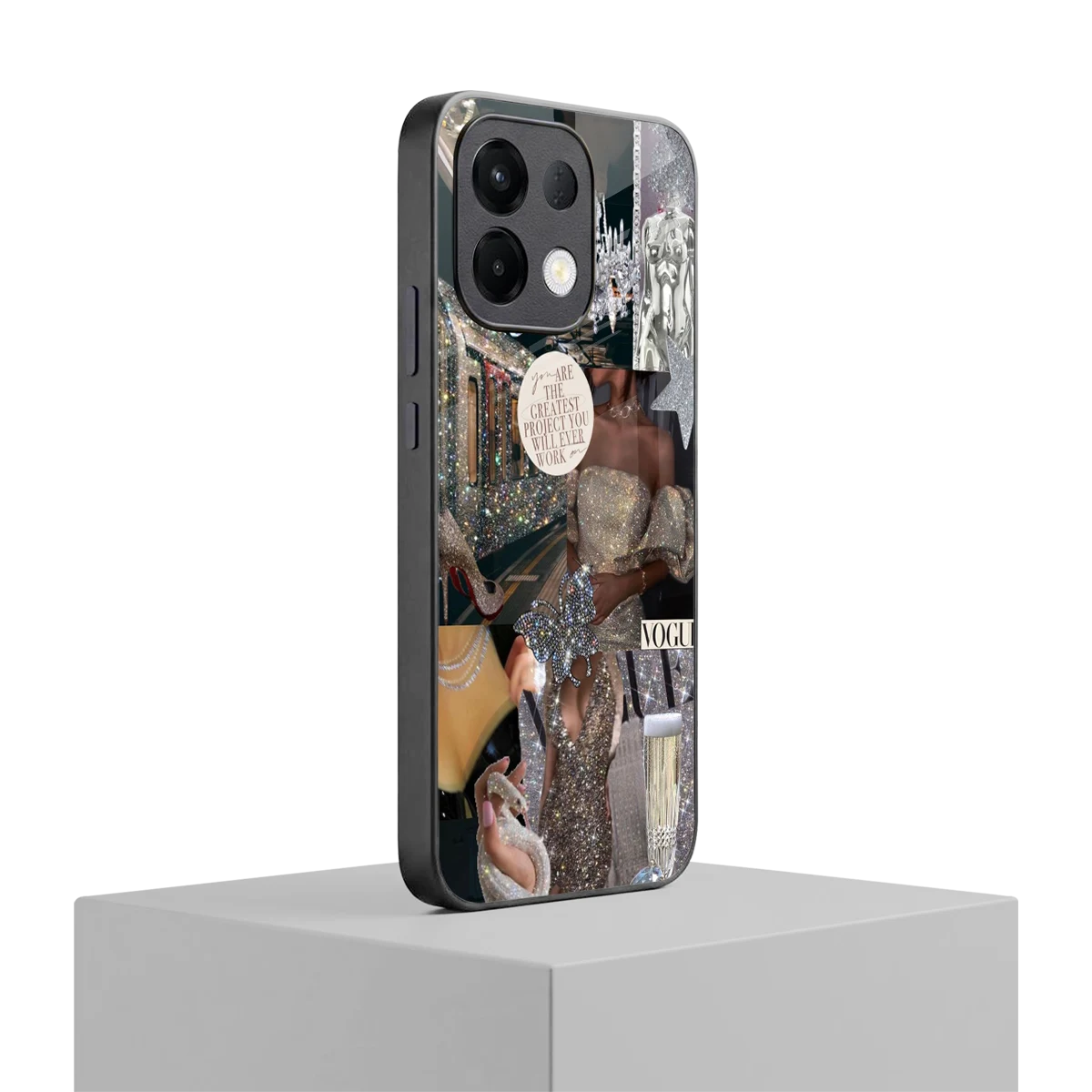 Glam Chic oppo k13 5g mobile cover | shockproof glass phone case