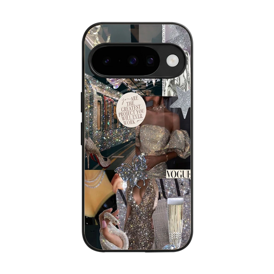 Glam Chic back phone cover | glass case for google pixel 10