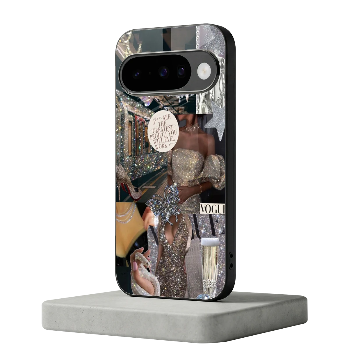 Glam Chic google pixel 10 mobile cover | shockproof glass phone case