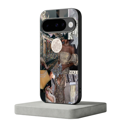Glam Chic google pixel 10 mobile cover | shockproof glass phone case