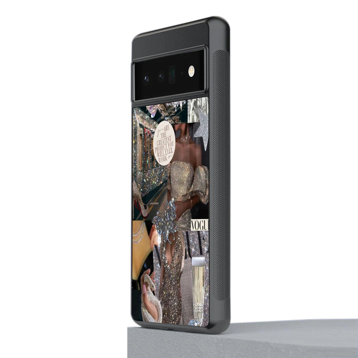 Glam Chic stylish phone case for google pixel 6 pro | glossy glass and slim fit