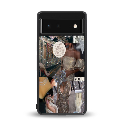 Glam Chic back phone cover | glass case for google pixel 6