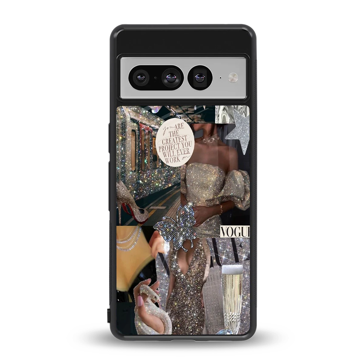Glam Chic back phone cover | glass case for google pixel 7 pro