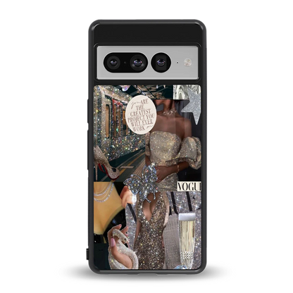 Glam Chic back phone cover | glass case for google pixel 7 pro