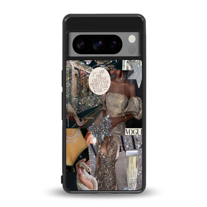 Glam Chic back phone cover | glass case for google pixel 8 pro