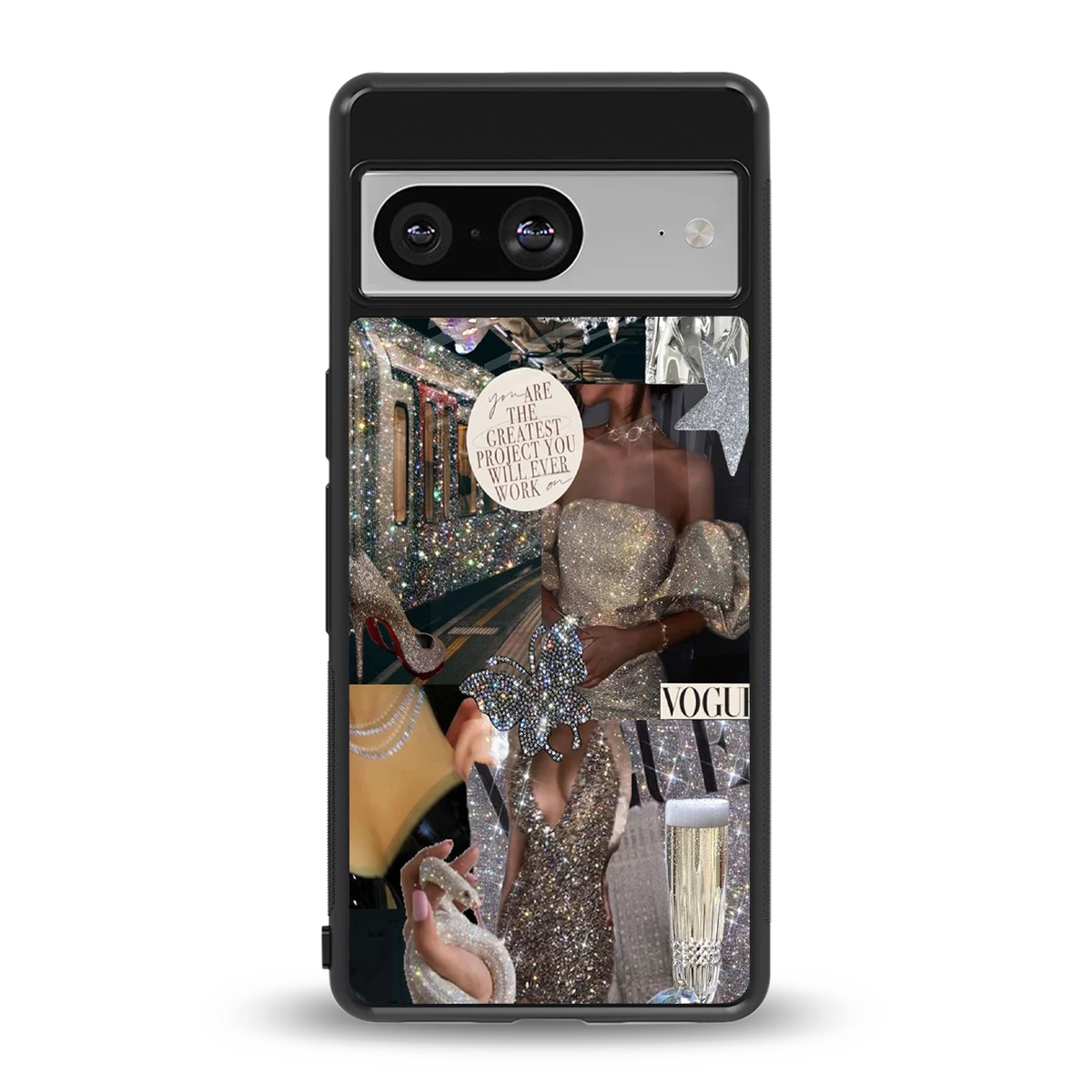 Glam Chic back phone cover | glass case for google pixel 8