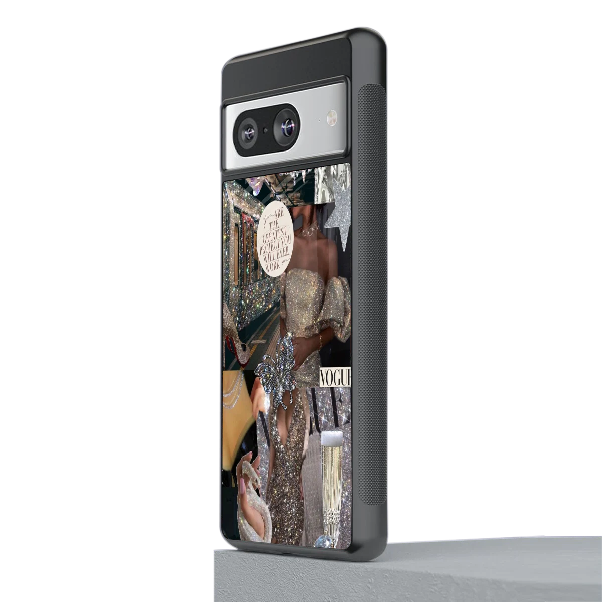 Glam Chic stylish phone case for google pixel 8 | glossy glass and slim fit