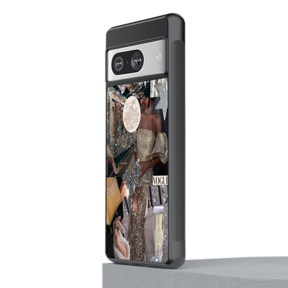 Glam Chic stylish phone case for google pixel 8 | glossy glass and slim fit