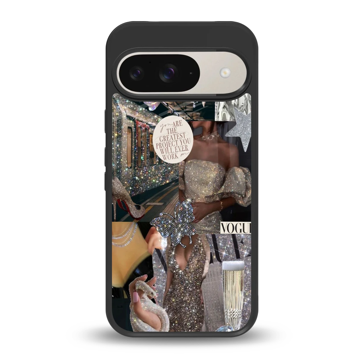 Glam Chic back phone cover | glass case for google pixel 9
