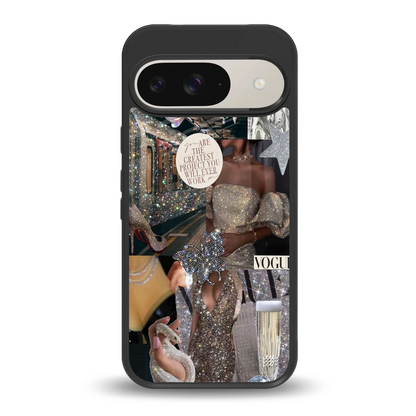 Glam Chic back phone cover | glass case for google pixel 9
