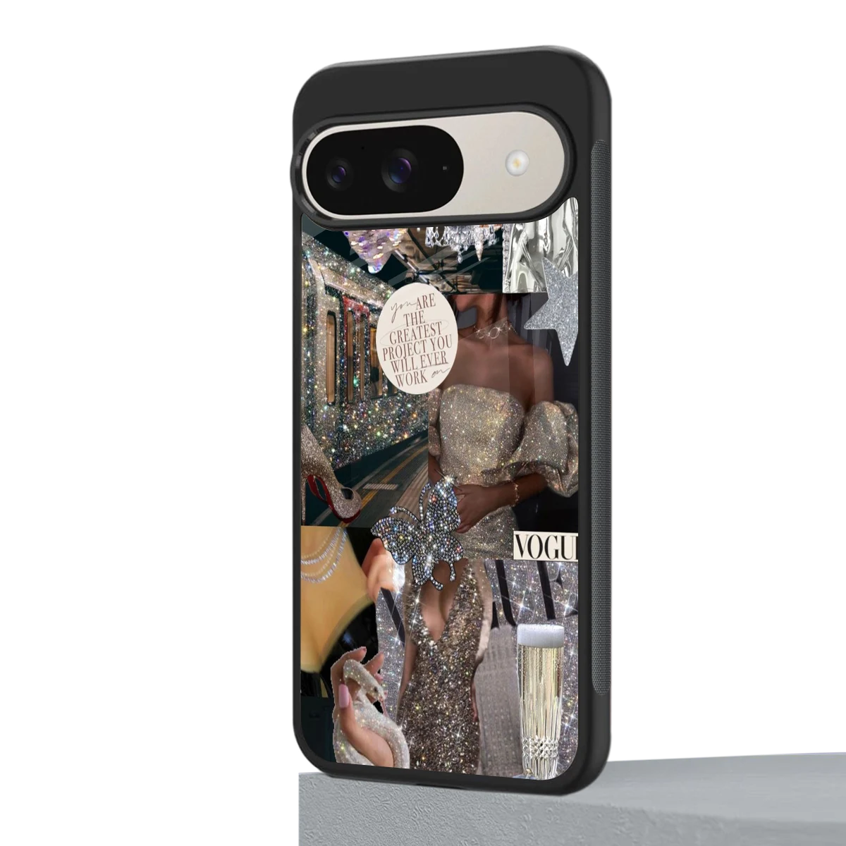 Glam Chic google pixel 9 mobile cover | shockproof glass phone case