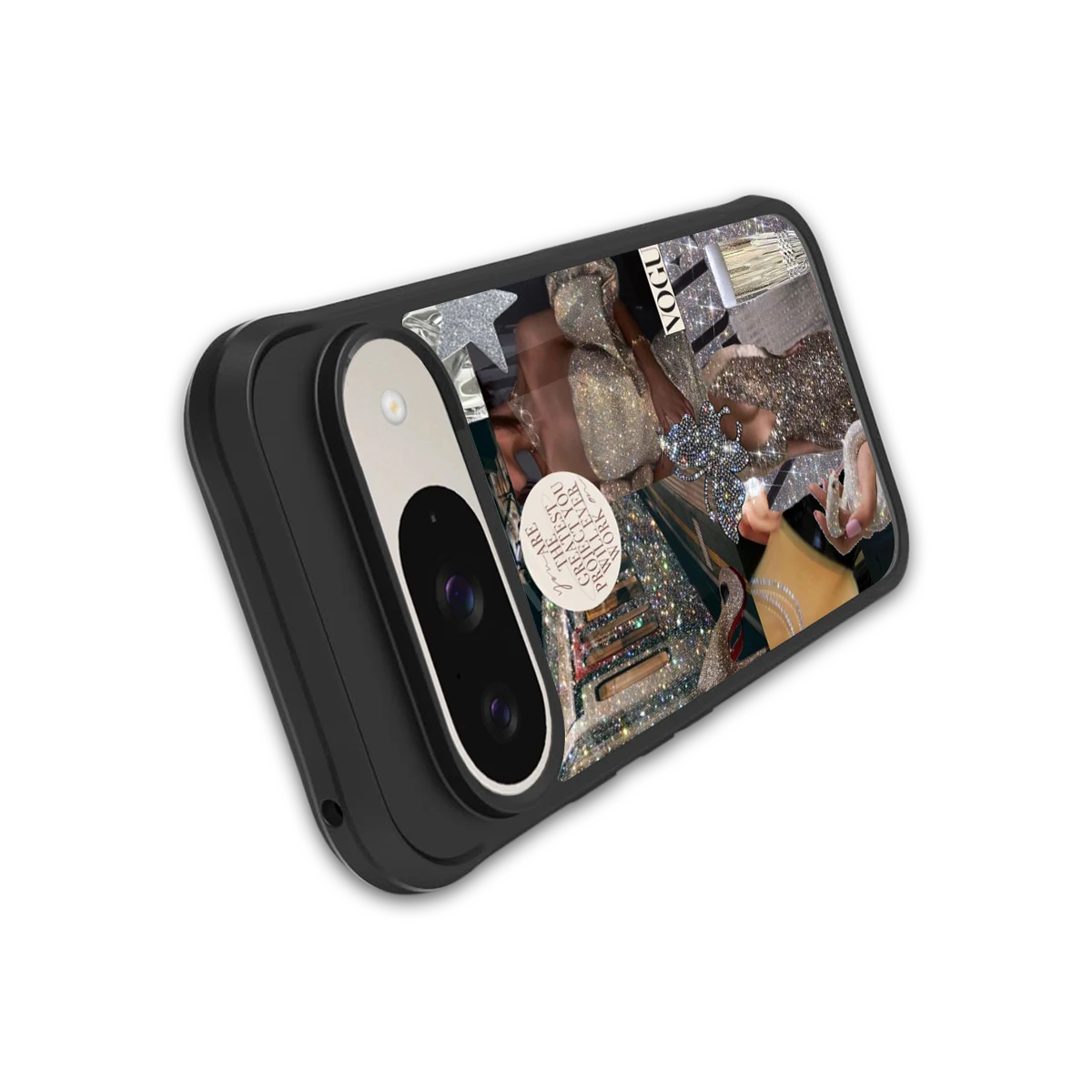 Glam Chic stylish phone case for google pixel 9 | glossy glass and slim fit