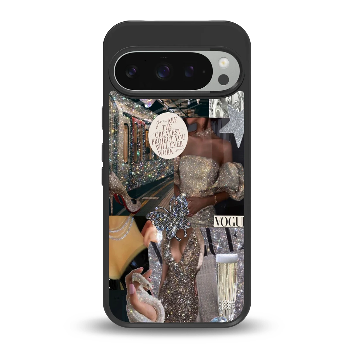Glam Chic back phone cover | glass case for google pixel 9 pro xl