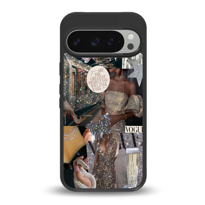 Glam Chic back phone cover | glass case for google pixel 9 pro xl