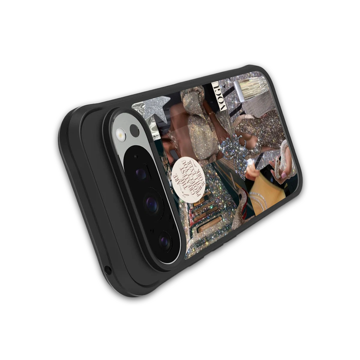 Glam Chic stylish phone case for google pixel 9 pro | glossy glass and slim fit